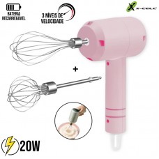 Batedeira Elétrica Portátil 20W XC-PA-02-P X-Cell - Rosa